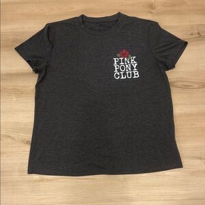 Men's XL Pink Pony Club Graphic Print Charcoal T-Shirt